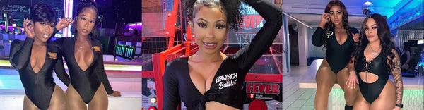 Ropa de camarera y atuendos de chica botella