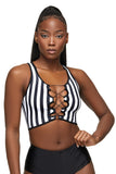 Referee Lace Up Tank Top
