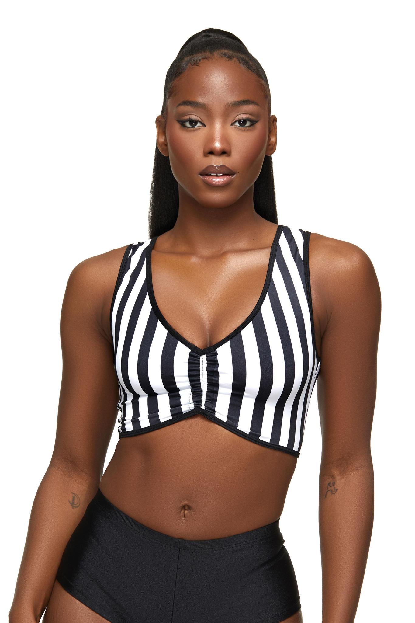 Referee Sleeveless Scrunch Top
