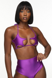 Purple Star Bikini Top