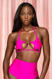 Fuchsia Star Bikini Top