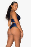 Navy Infinity Crop Top