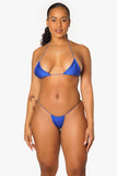 Conjunto de microbikini mini en color azul real