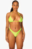 Conjunto de bikini Bae Watch de color amarillo neón