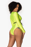 Body Peek-a-Boo amarillo neón