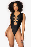 Black Infinity Racer Back Bodysuit