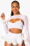 White Velvet Racerback Top