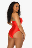 Red Strapless Bodysuit