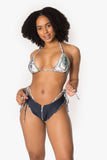 Pantalones cortos tipo tanga de mezclilla