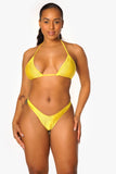 Conjunto de bikini con reloj Bae de color amarillo