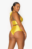 Yellow Infinity Crop Top