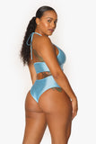 Cool Blue Infinity Crop Top