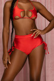Red Side Tie Full Bottoms