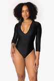 Custom Group Order Three Quarter Sleeve Deep Plunge Bodysuit