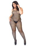 Plus Size Seamless Crochet Net Bodystocking