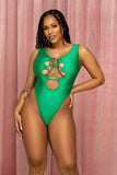 Kelly Green Infinity Racer Back Bodysuit
