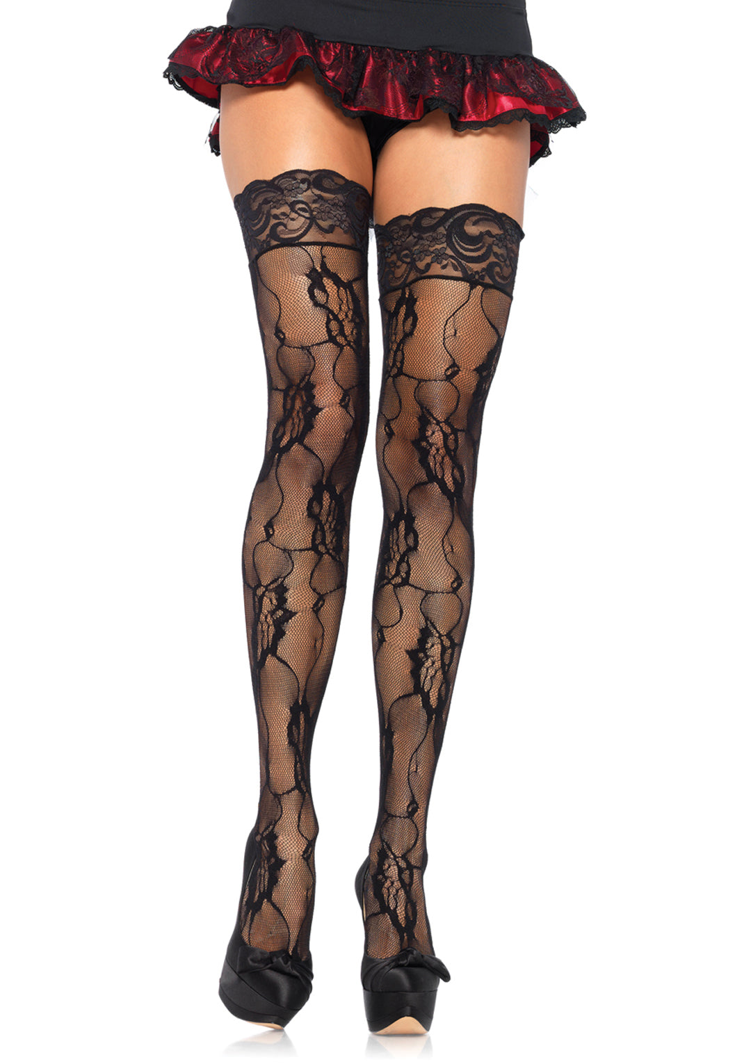Rose Lace Thigh Highs