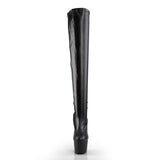 Black Stretch Thigh High Boot