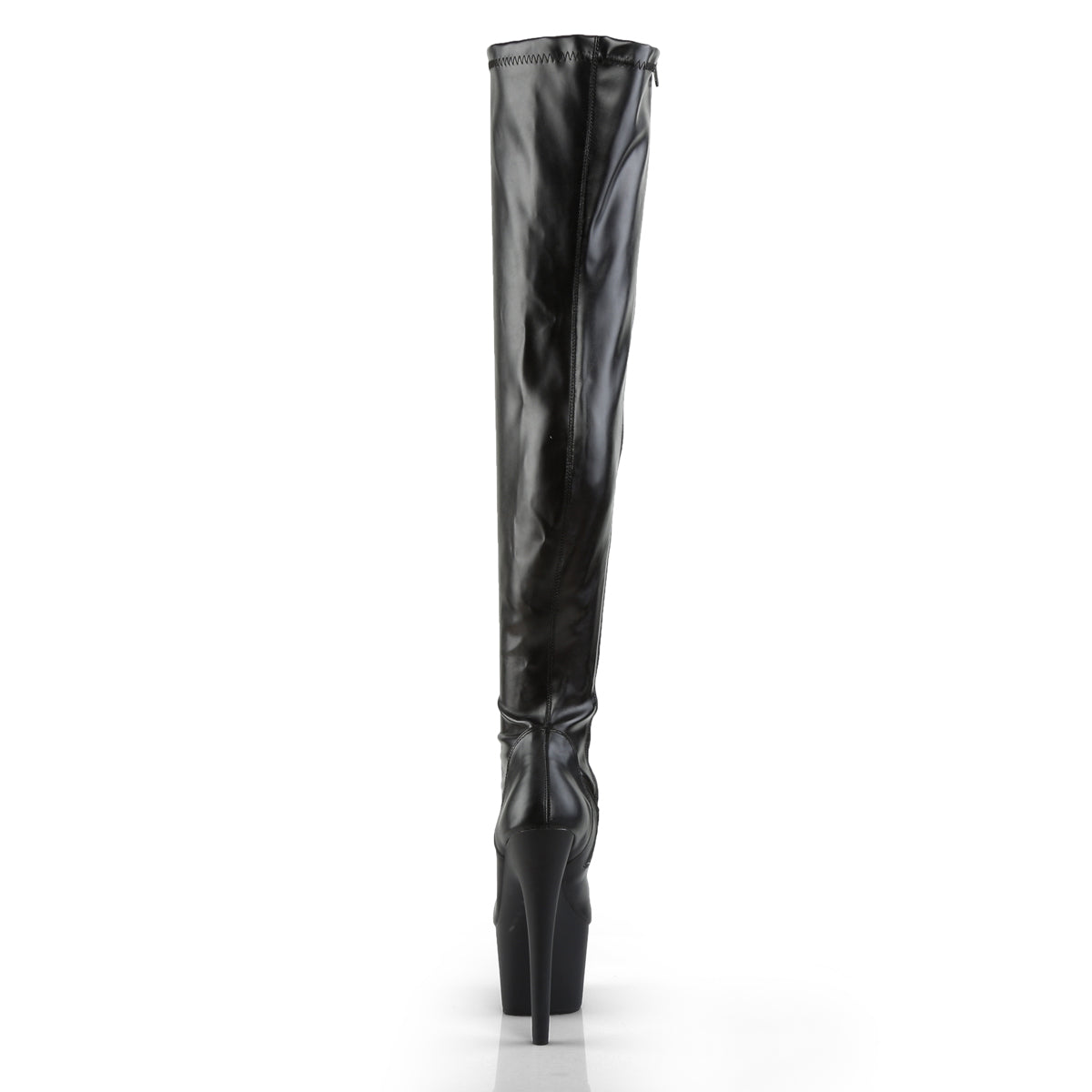 Black Stretch Thigh High Boot