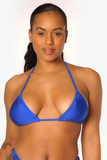 Royal Blue Triangle Bikini Top
