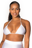 White Triangle Bikini Top