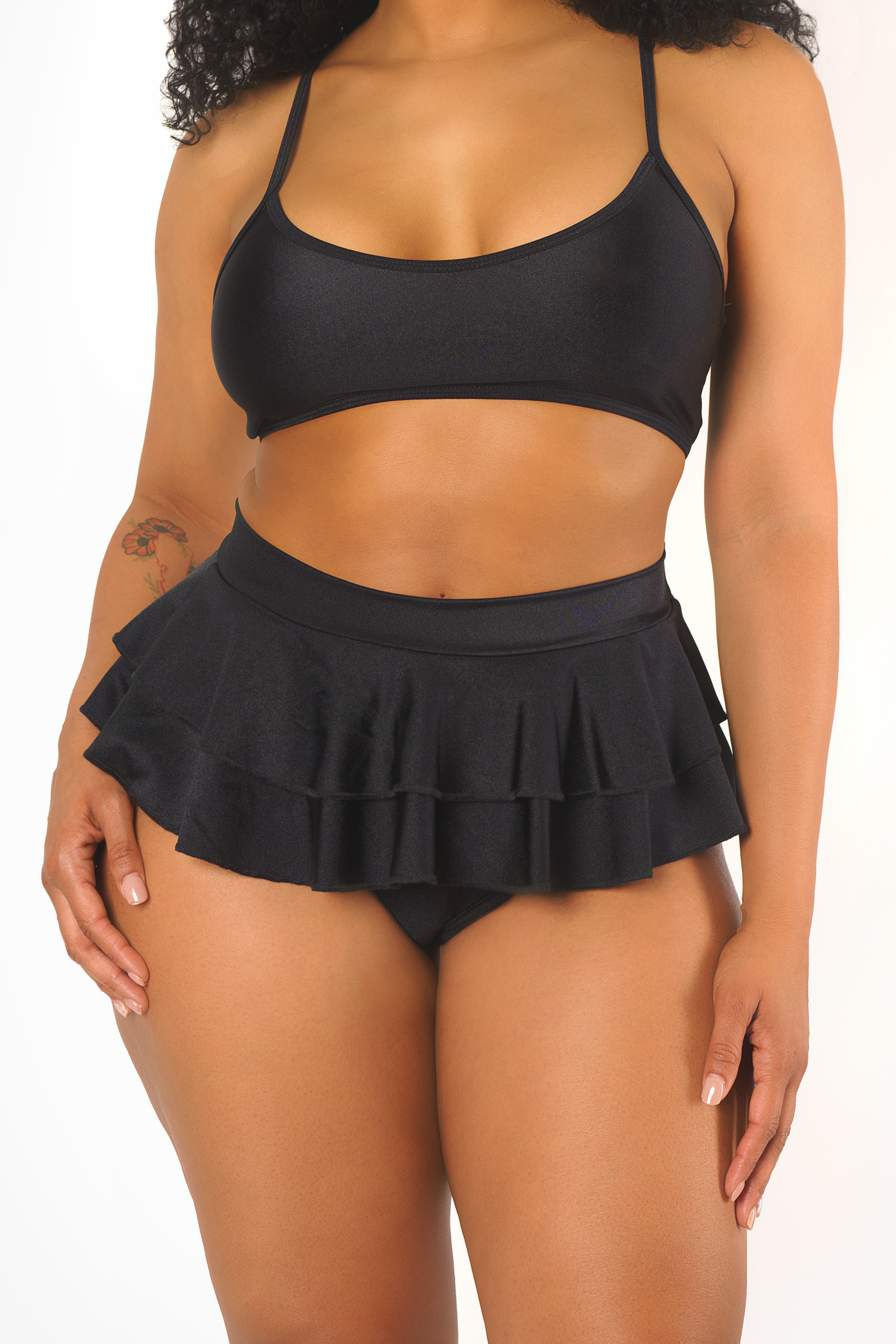 Black Double Tier Skirt