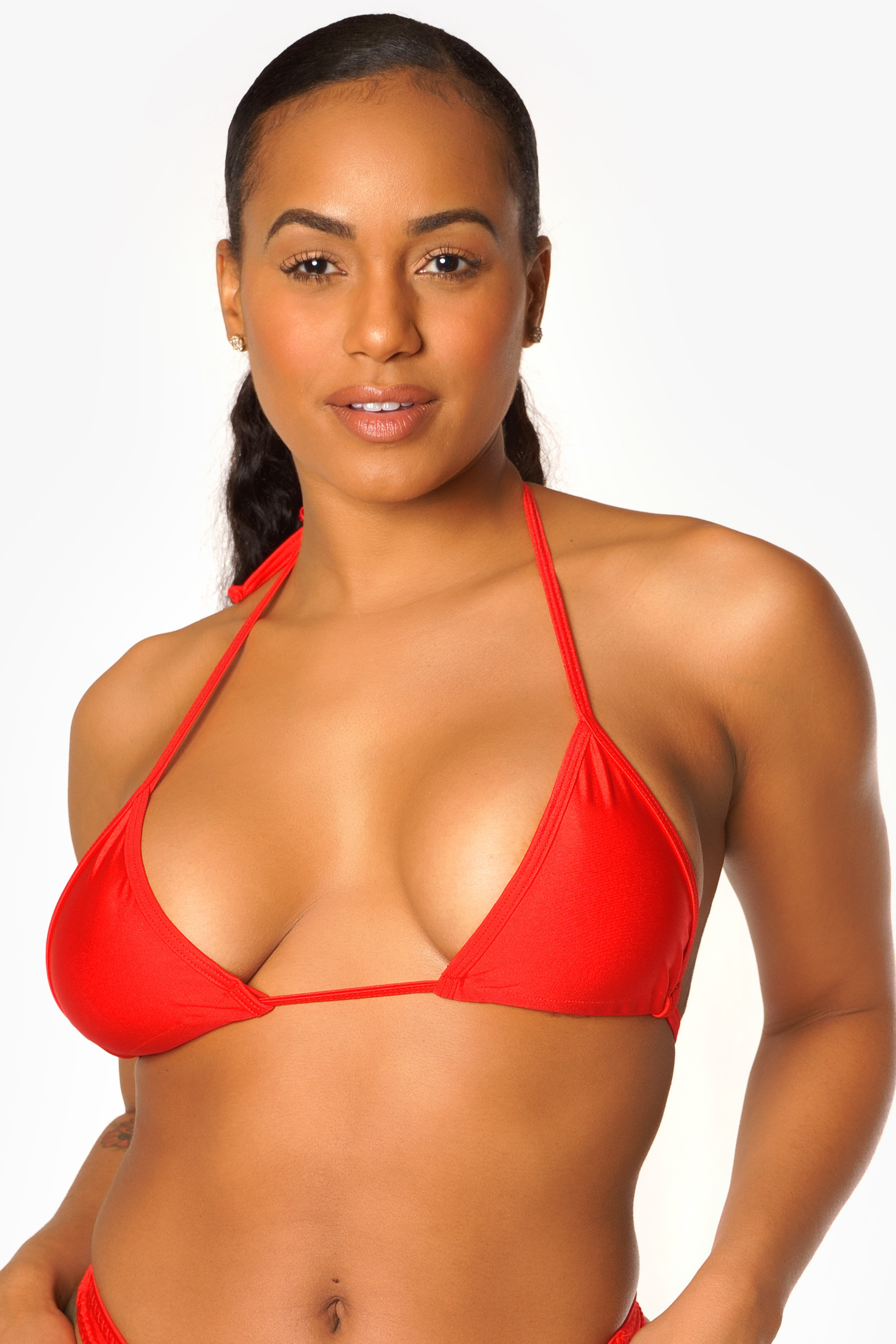 Red Triangle Bikini Top