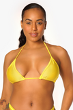 Yellow Triangle Bikini Top