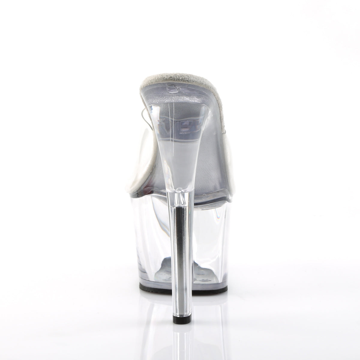 Clear Short Platform Slide Heels
