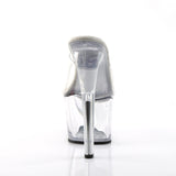Clear Short Platform Slide Heels