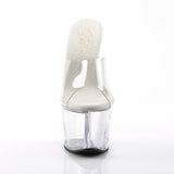 Clear Short Platform Slide Heels
