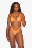 Orange Triangle Bikini Top