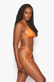 Orange Triangle Bikini Top