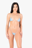 Conjunto de microbikini mini azul fresco