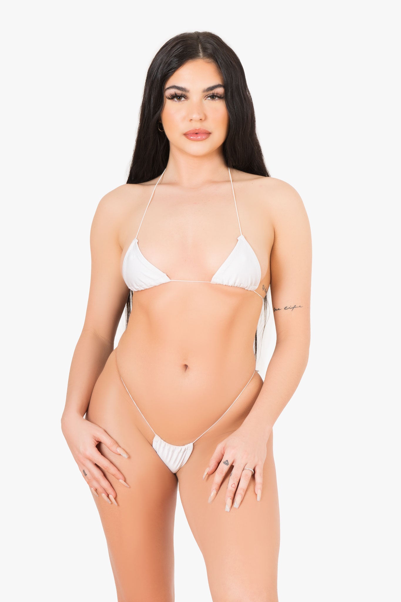Conjunto de microbikini mini blanco