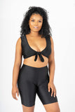 Black High Waist Biker Shorts