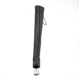 Black Thigh High Chrome Platform Boots