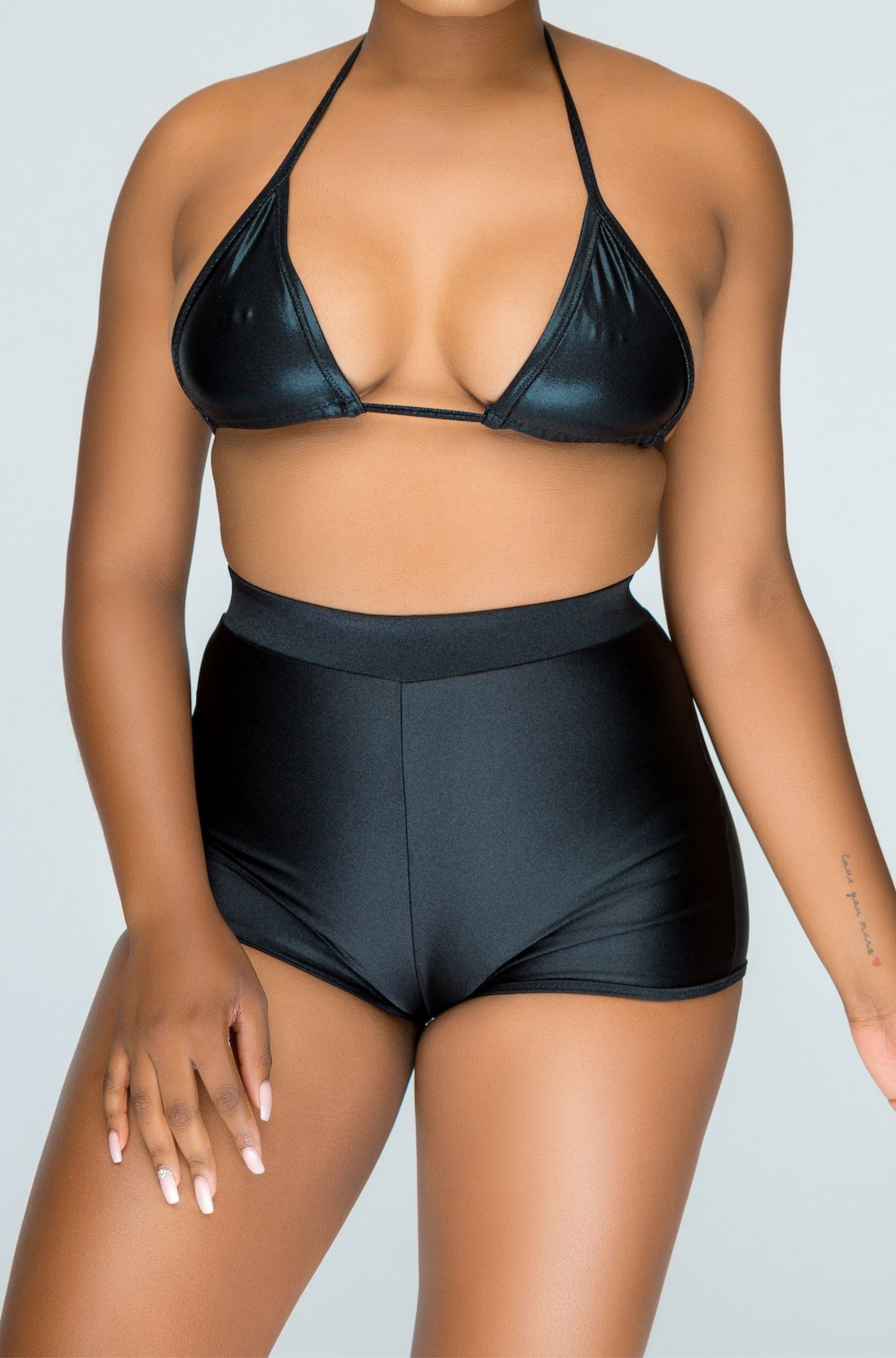 Black High Waisted Shorts