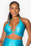Turquoise Infinity Crop Top