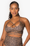 Cheetah Criss Cross Crop Top