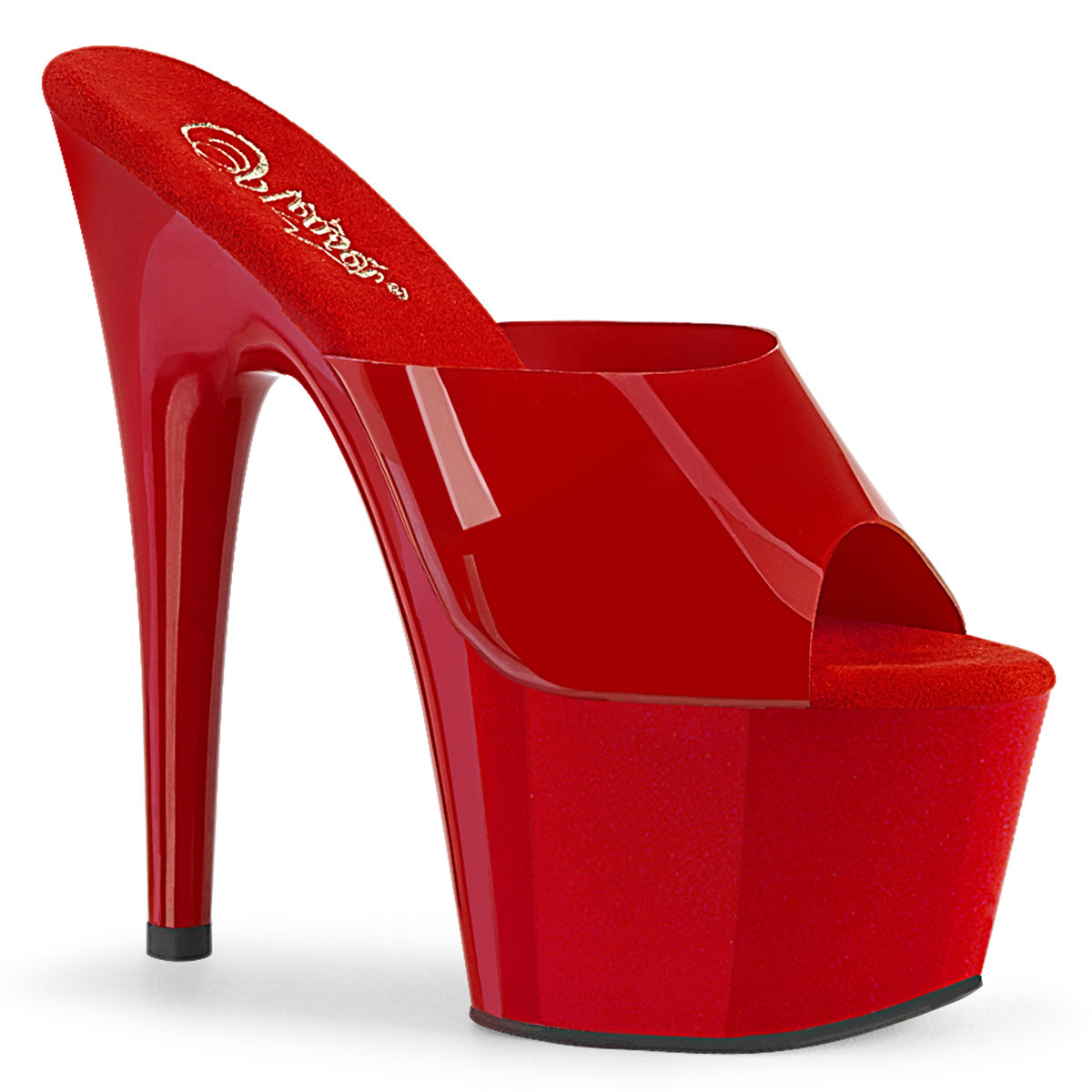 Red Platform Slide Heels