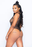 Fishnet laceup bodysuit - The Beauty Cave Boutique