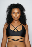Black Criss Cross Crop Top