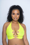 Neon Yellow Infinity Crop Top