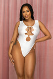 White Infinity Racer Back Bodysuit