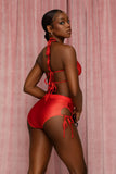 Red Side Tie Full Bottoms