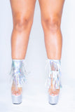 Botas de tobillo con flecos transparentes de Dream Collection