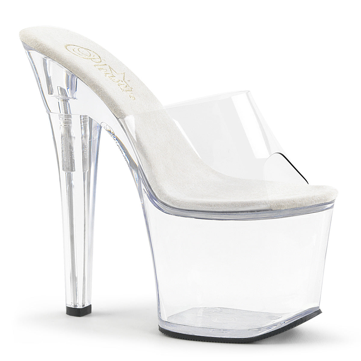 Clear Platform Slide Heels