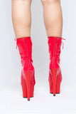 Red Hot girl ankle heels - The Beauty Cave Boutique