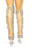 Dream Collection sequin fringe thigh heels - The Beauty Cave Boutique